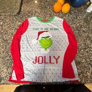 The Grinch “This is me being Jolly” Christmas pajama’s set. Women’s M Medium EUC